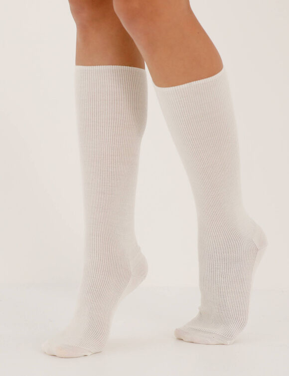 Mi-bas jambes sensibles - lot de 2 paires (écru) Mi-bas jambes sensibles - lot de 2 paires (écru)